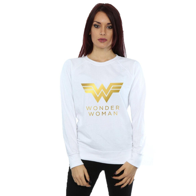 Li-cense Dc comics dames wonder woman 84 gouden logo sweatshirt UTBI42564_white large