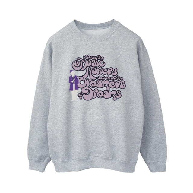 Li-cense Willy wonka dames dreamers tekst sweatshirt UTBI42474_sportsgrey large