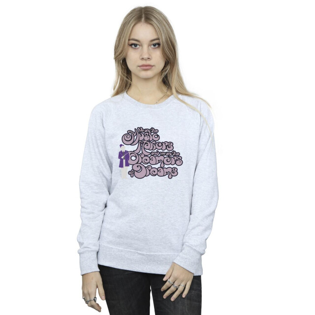 Li-cense Willy wonka dames dreamers tekst sweatshirt UTBI42474_sportsgrey large
