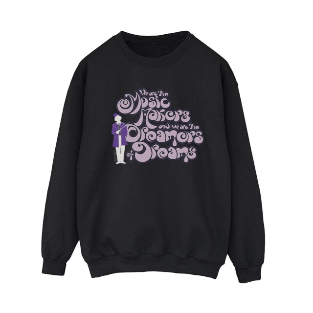 Li-cense Willy wonka dames dreamers tekst sweatshirt UTBI42474_black large