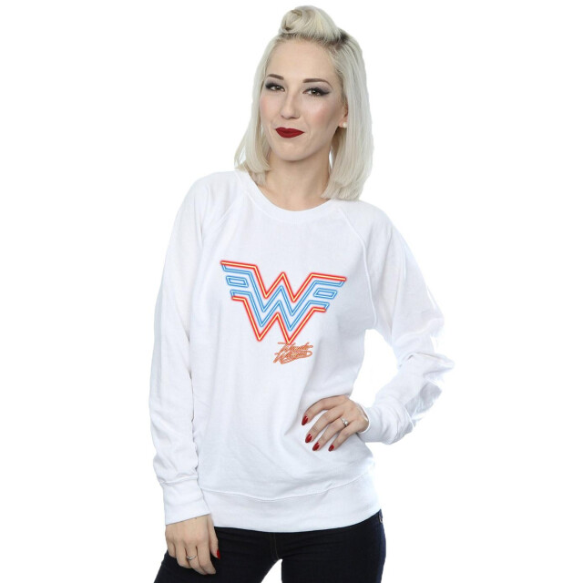 Li-cense Dc comics dames wonder woman 84 neon emblem sweatshirt UTBI42528_white large
