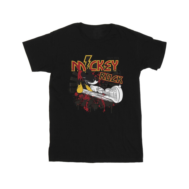 Li-cense Disney meisjes mickey mouse smash guitar rock katoenen t-shirt UTBI30614_black large