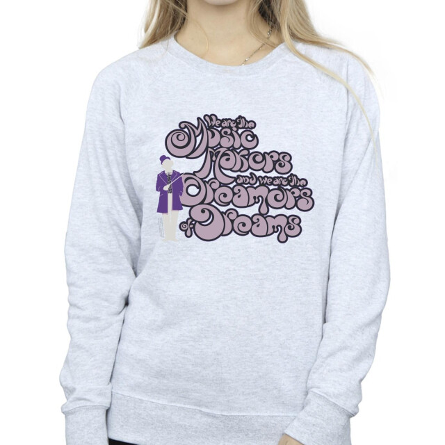 Li-cense Willy wonka dames dreamers tekst sweatshirt UTBI42474_sportsgrey large