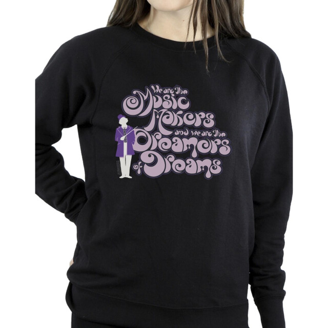 Li-cense Willy wonka dames dreamers tekst sweatshirt UTBI42474_black large