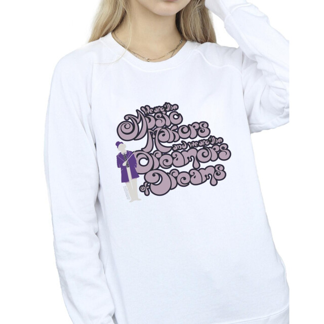 Li-cense Willy wonka dames dreamers tekst sweatshirt UTBI42474_white large