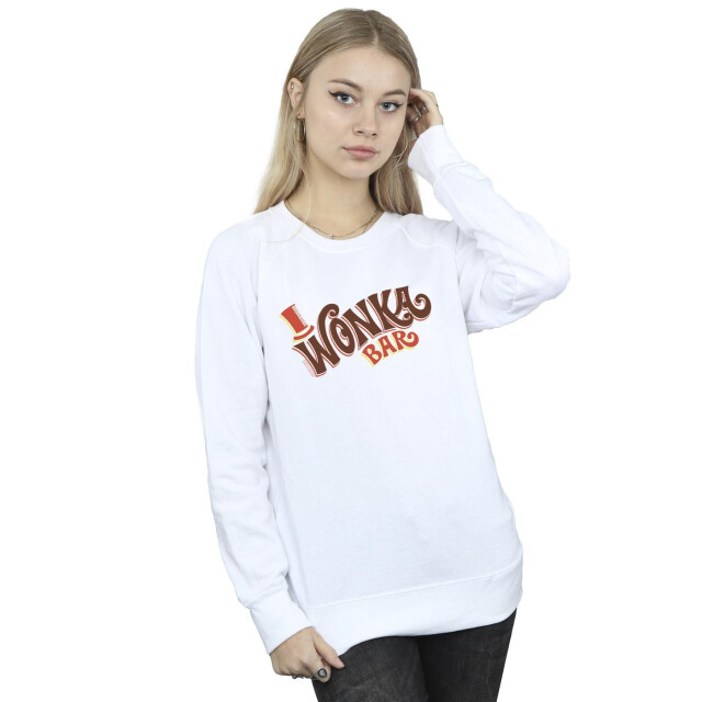 Li-cense Willy wonka dames bar logo sweatshirt UTBI42484_white large