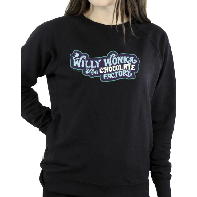 Li-cense Willy wonka dames chocoladefabriek logo sweatshirt UTBI42437_black large