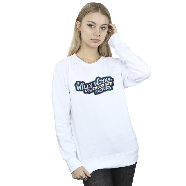 Li-cense Willy wonka dames chocoladefabriek logo sweatshirt UTBI42437_white large