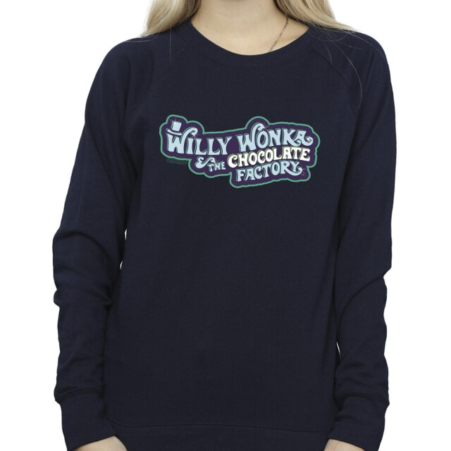 Li-cense Willy wonka dames chocoladefabriek logo sweatshirt UTBI42437_navyblue large