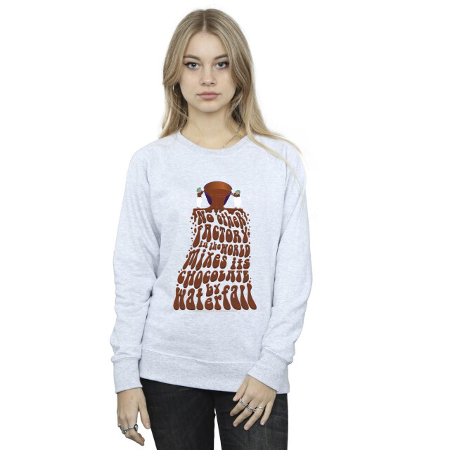 Li-cense Willy wonka dames chocolade waterval sweatshirt UTBI42450_sportsgrey large