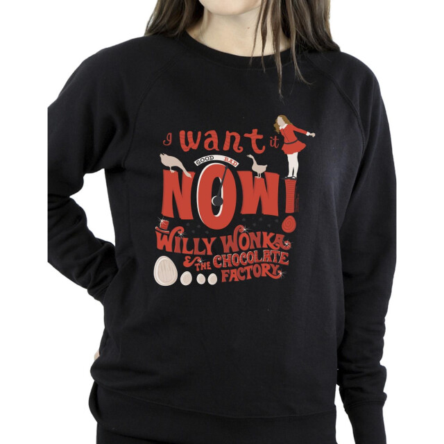 Li-cense Willy wonka dames verruca salt i want it now sweatshirt UTBI42426_black large