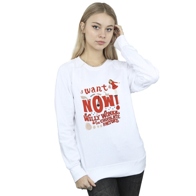 Li-cense Willy wonka dames verruca salt i want it now sweatshirt UTBI42426_white large
