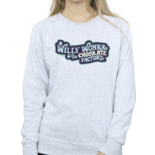 Li-cense Willy wonka dames chocoladefabriek logo sweatshirt UTBI42437_sportsgrey large
