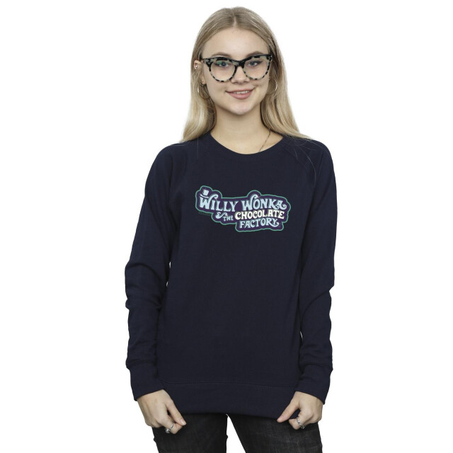 Li-cense Willy wonka dames chocoladefabriek logo sweatshirt UTBI42437_navyblue large