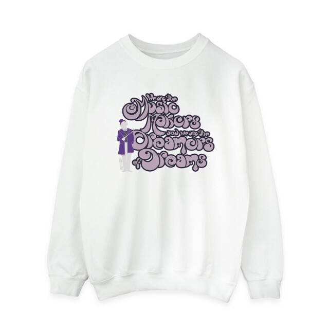 Li-cense Willy wonka dames dreamers tekst sweatshirt UTBI42474_white large