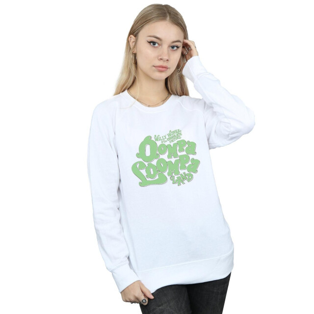 Li-cense Willy wonka and the chocolate factory dames oompa loompa land sweatshirt UTBI42415_white large