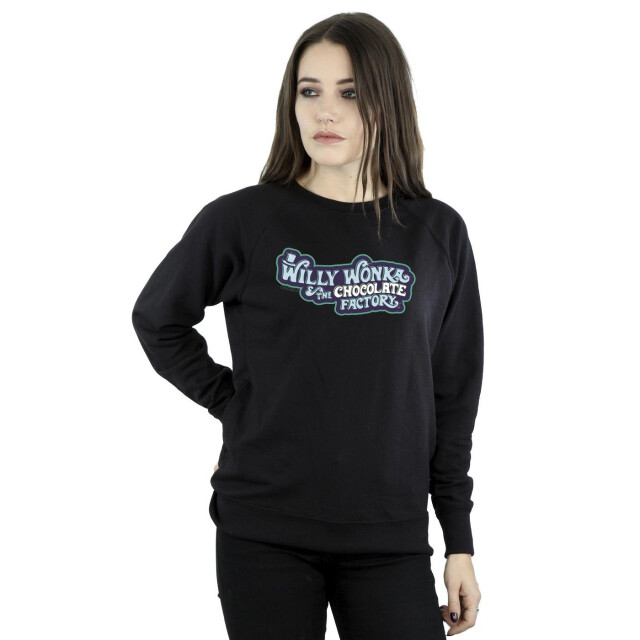 Li-cense Willy wonka dames chocoladefabriek logo sweatshirt UTBI42437_black large
