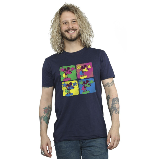 Li-cense Disney heren mickey mouse pop art t-shirt UTBI42383_navyblue large