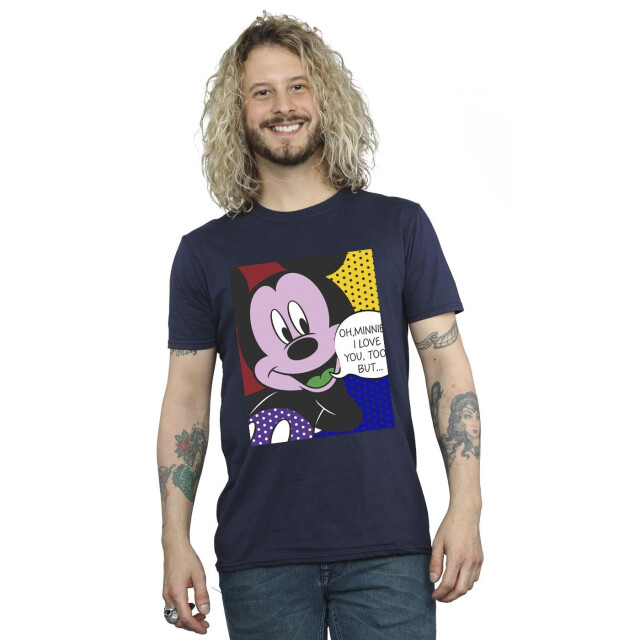 Li-cense Disney heren mickey mouse oh minnie pop art t-shirt UTBI42372_navyblue large