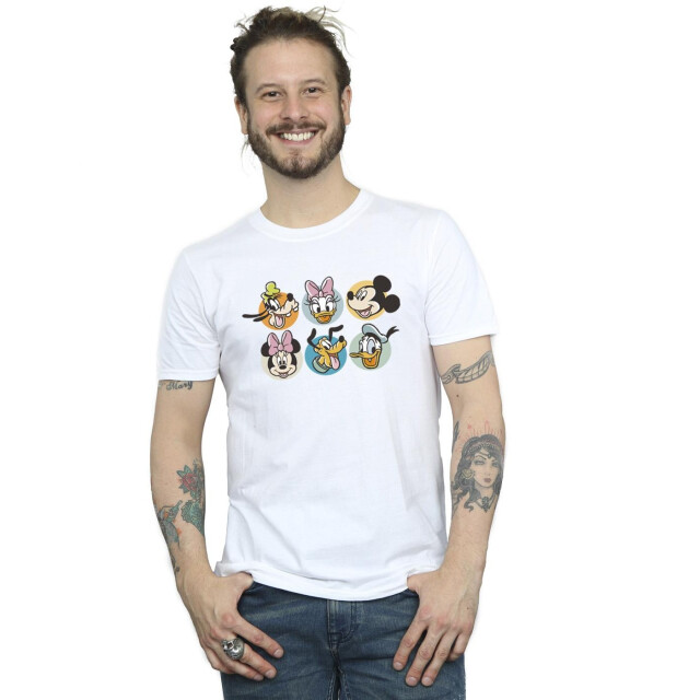 Li-cense Disney heren mickey mouse and friends gezichten t-shirt UTBI42342_white large