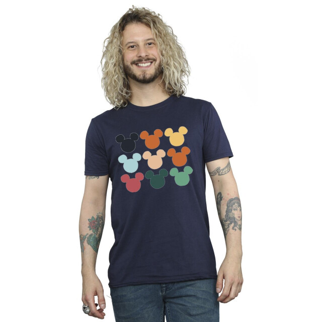 Li-cense Disney heren mickey mouse hoofden vierkant t-shirt UTBI42360_navyblue large