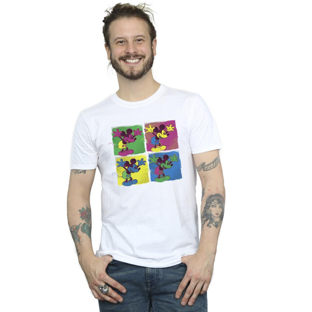 Li-cense Disney heren mickey mouse pop art t-shirt UTBI42383_white large
