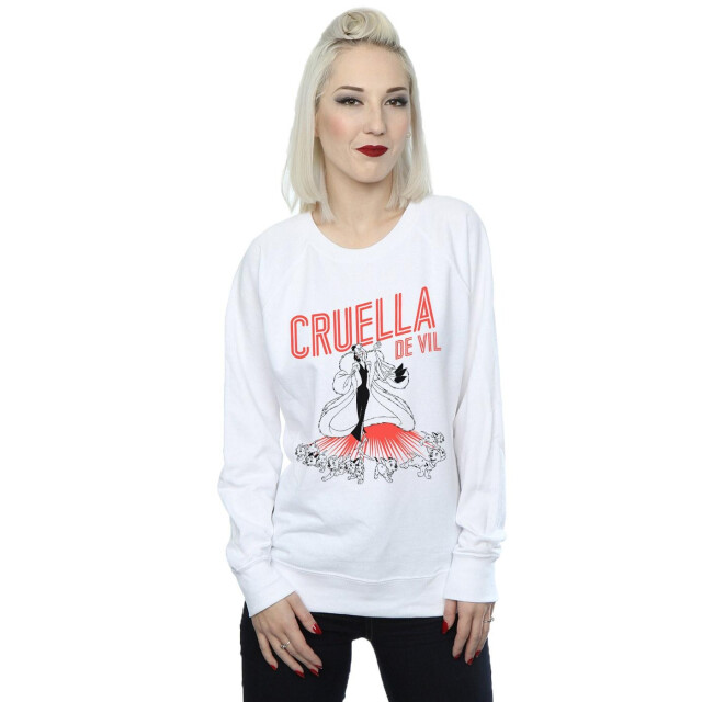 Li-cense Disney dames cruella de vil dalmatiërs sweatshirt UTBI42327_white large
