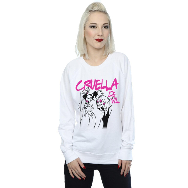 Li-cense Disney dames cruella de vil collared sweatshirt UTBI42329_white large