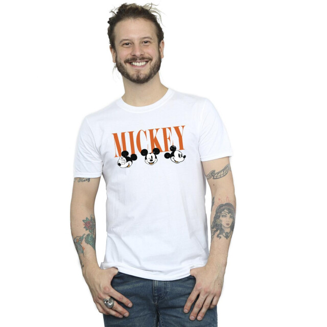 Li-cense Disney heren mickey mouse gezichten t-shirt UTBI42276_white large