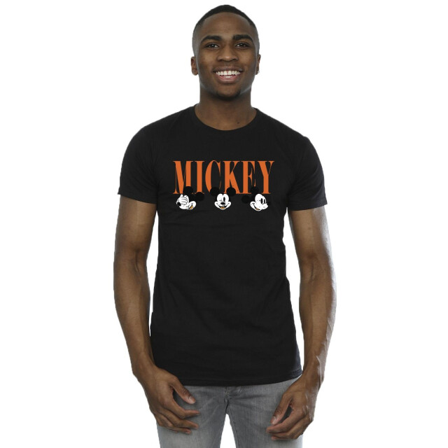 Li-cense Disney heren mickey mouse gezichten t-shirt UTBI42276_black large