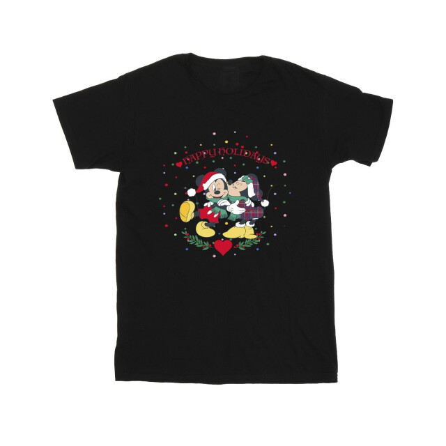 Li-cense Disney heren mickey mouse mickey minnie kerstmis t-shirt UTBI42190_black large