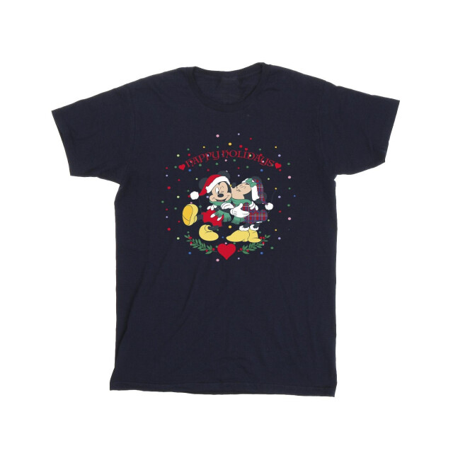 Li-cense Disney heren mickey mouse mickey minnie kerstmis t-shirt UTBI42190_navyblue large
