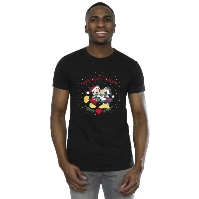 Li-cense Disney heren mickey mouse mickey minnie kerstmis t-shirt UTBI42190_black large