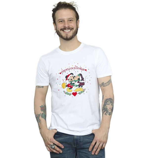 Li-cense Disney heren mickey mouse mickey minnie kerstmis t-shirt UTBI42190_white large