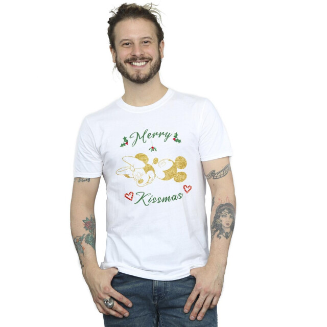 Li-cense Disney heren mickey mouse vrolijk kusmas t-shirt UTBI42162_white large