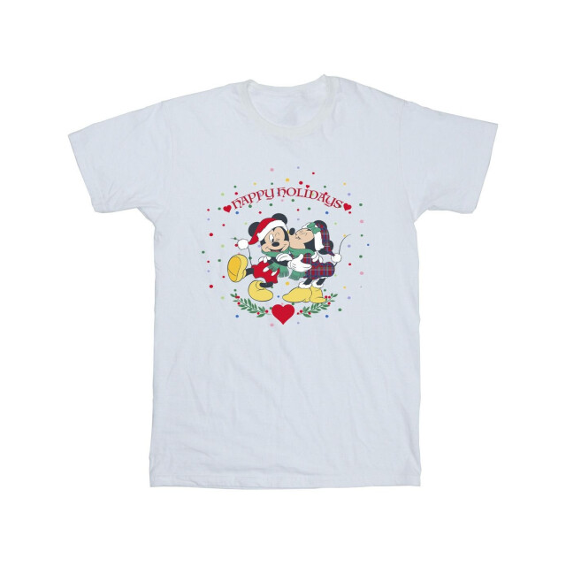 Li-cense Disney heren mickey mouse mickey minnie kerstmis t-shirt UTBI42190_white large