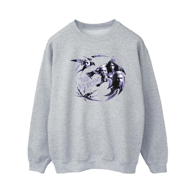 Li-cense Netflix dames the witcher wolf logo infill sweatshirt UTBI41875_sportsgrey large