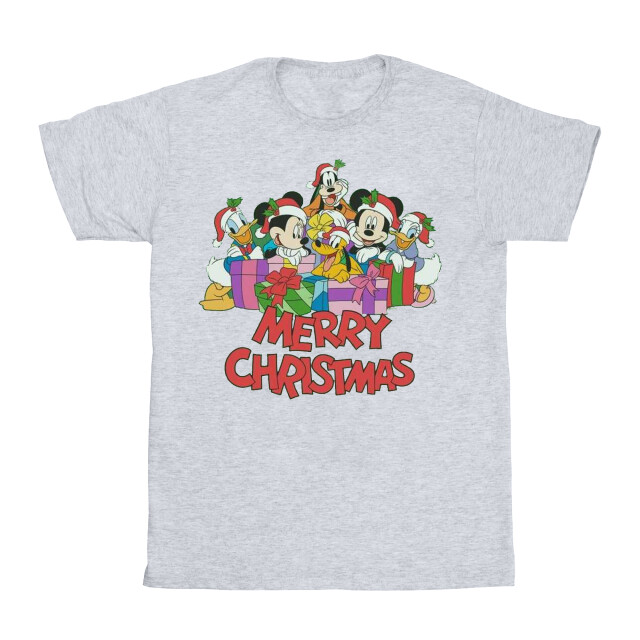 Li-cense Disney heren mickey mouse en vrienden kerstmis t-shirt UTBI41180_sportsgrey large