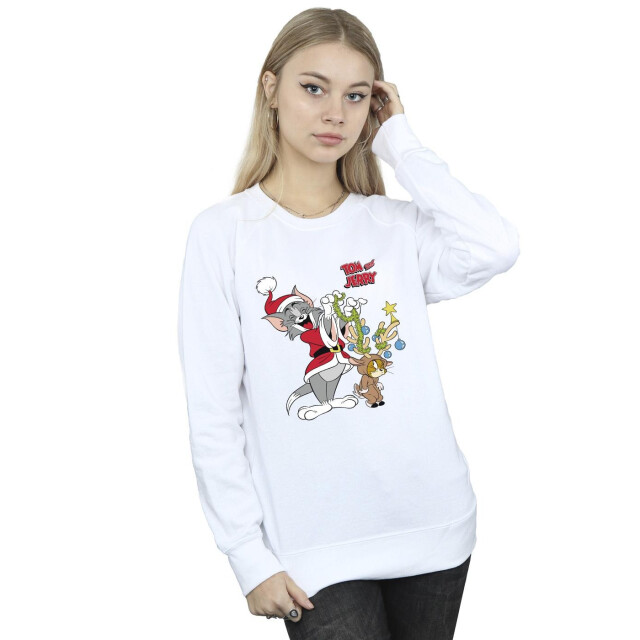 Li-cense Tom & jerry dames kerstmis rendier sweatshirt UTBI40822_white large