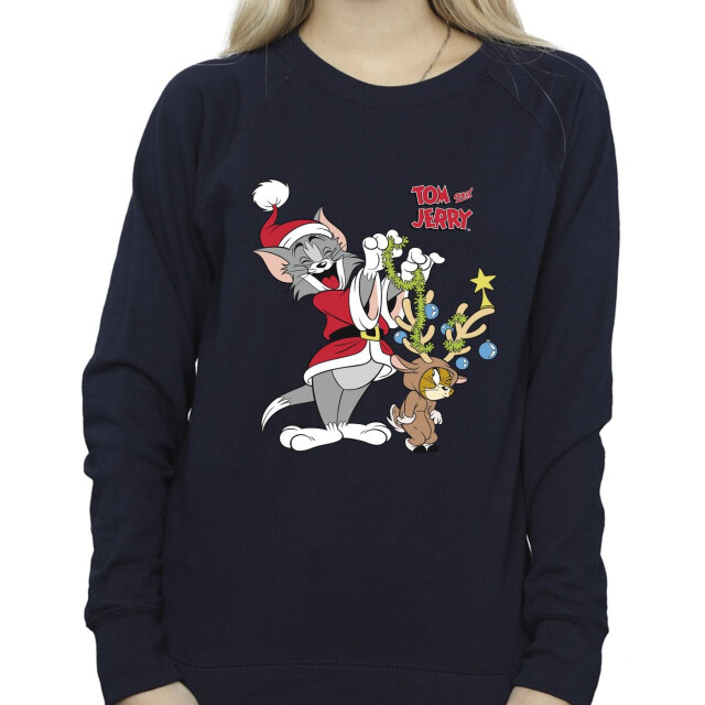 Li-cense Tom & jerry dames kerstmis rendier sweatshirt UTBI40822_navyblue large