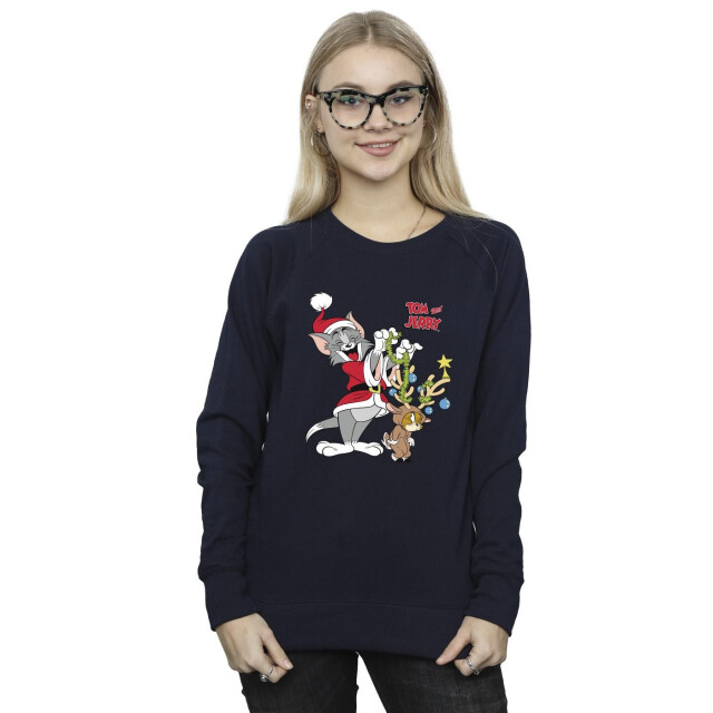 Li-cense Tom & jerry dames kerstmis rendier sweatshirt UTBI40822_navyblue large
