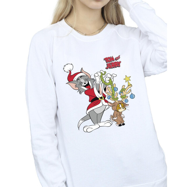 Li-cense Tom & jerry dames kerstmis rendier sweatshirt UTBI40822_white large