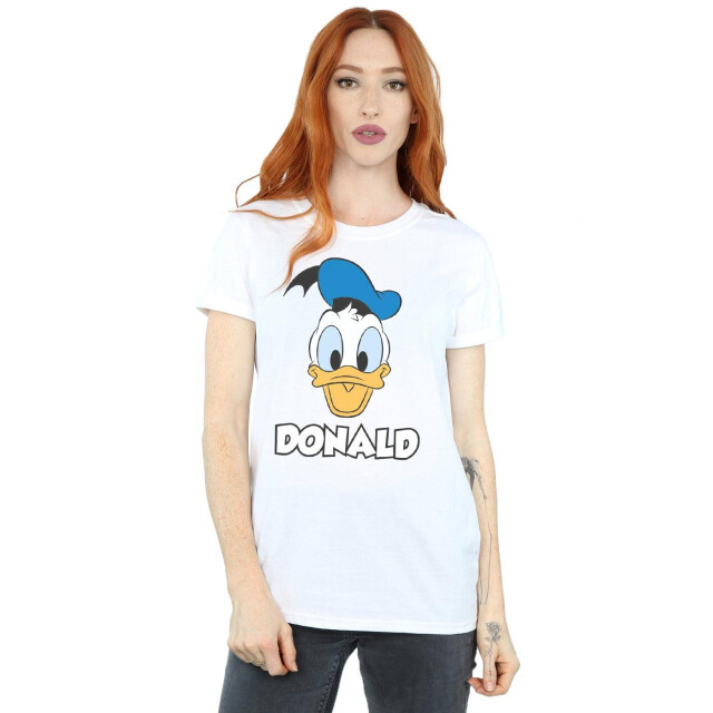 Li-cense Disney dames donald duck gezicht katoenen t-shirt UTBI400_white large
