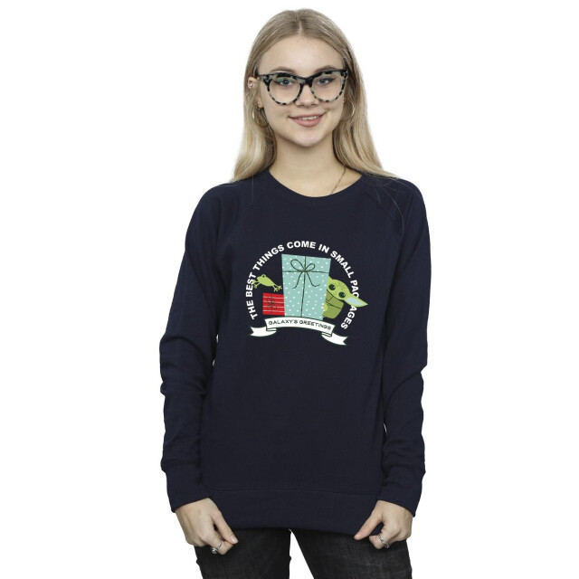 Li-cense Star wars dames the mandalorian galaxy´s greetings sweatshirt UTBI39966_navyblue large