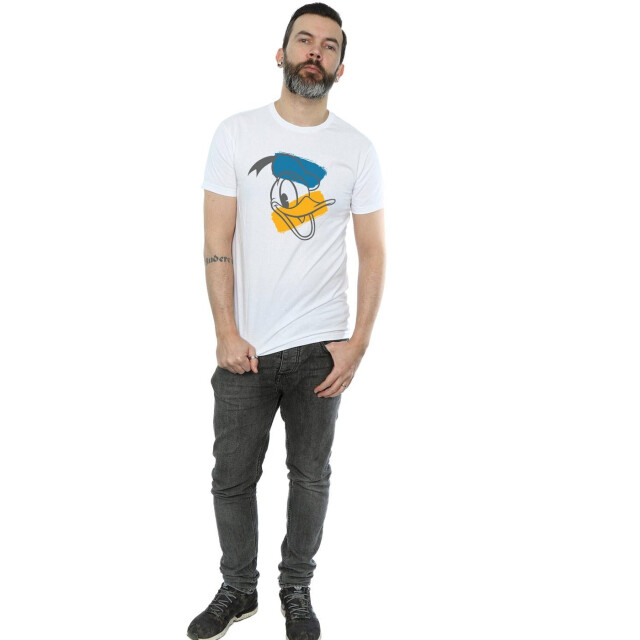 Li-cense Disney heren donald duck hoofd t-shirt UTBI39461_white large