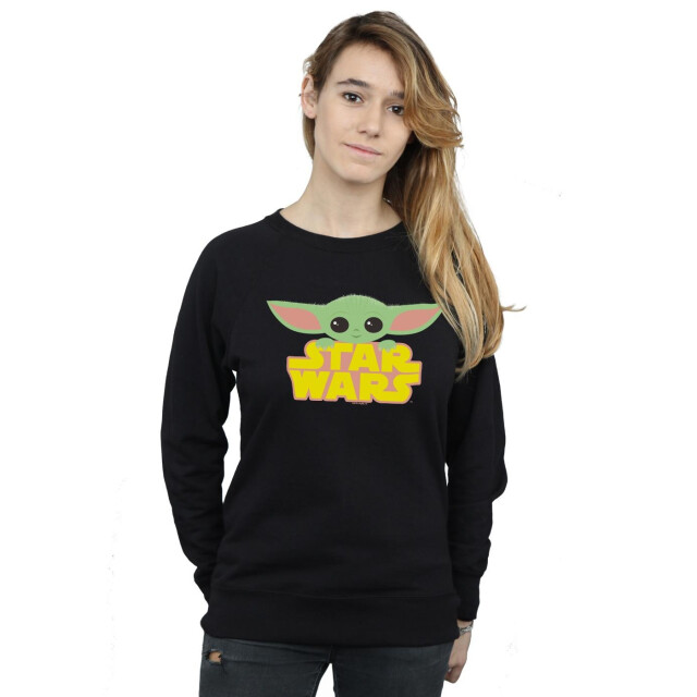 Li-cense Star wars dames the mandalorian het kind en logo sweatshirt UTBI38958_black large