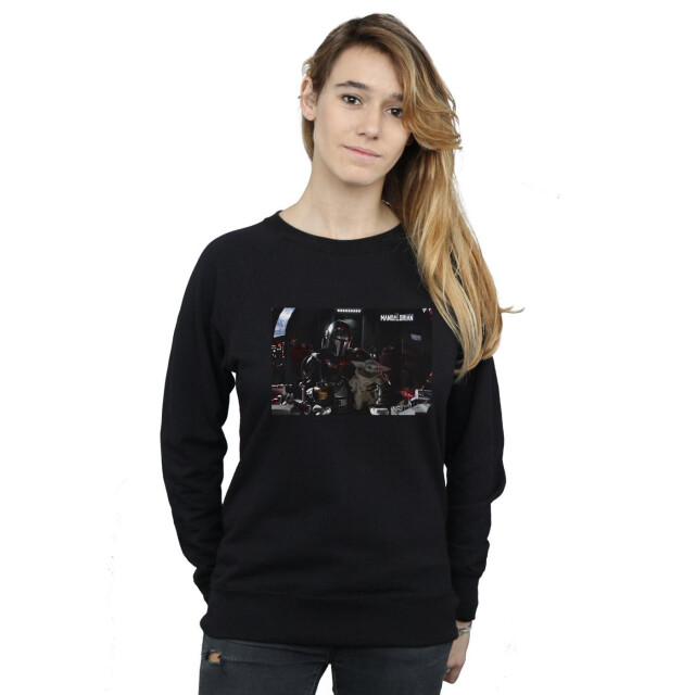 Li-cense Star wars dames the mandalorian mando en co-piloot sweatshirt UTBI38918_black large