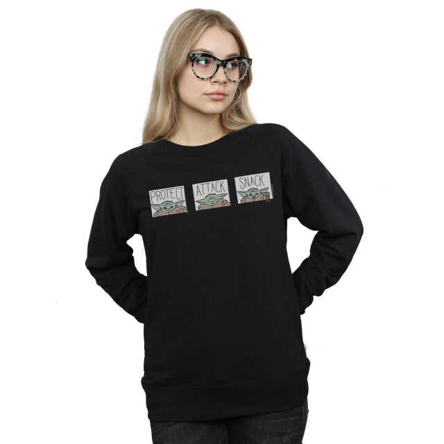 Li-cense Star wars dames the mandalorian het kind tegels sweatshirt UTBI38874_black large
