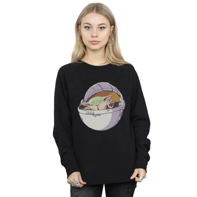 Li-cense Star wars dames the mandalorian sleeping child sweatshirt UTBI39024_black large