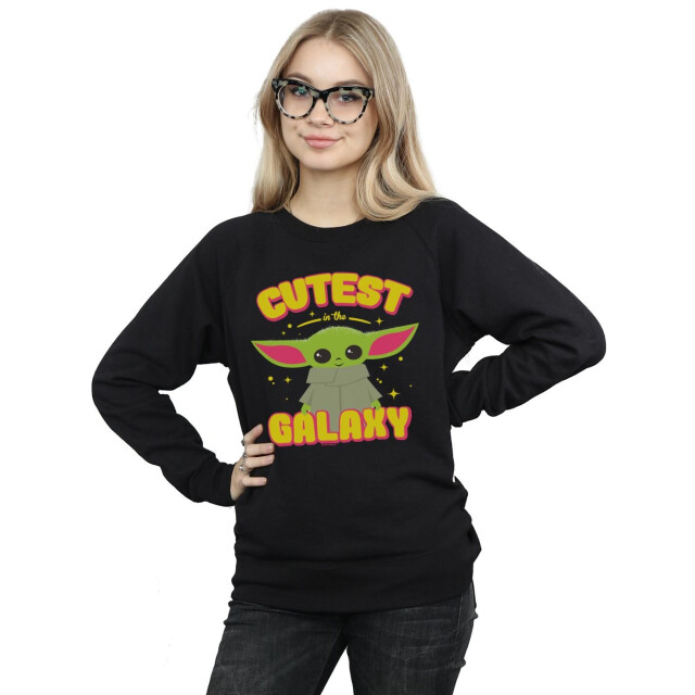 Li-cense Star wars dames the mandalorian cutest in the galaxy sweatshirt UTBI38957_black large